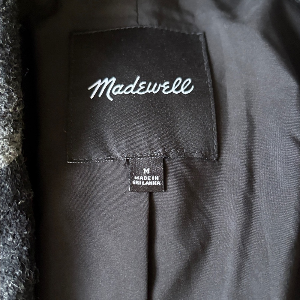 Madewell Dorset Blazer Coat 100% Wool Buffalo Check Women's Medium Oversized - Picture 8 of 9